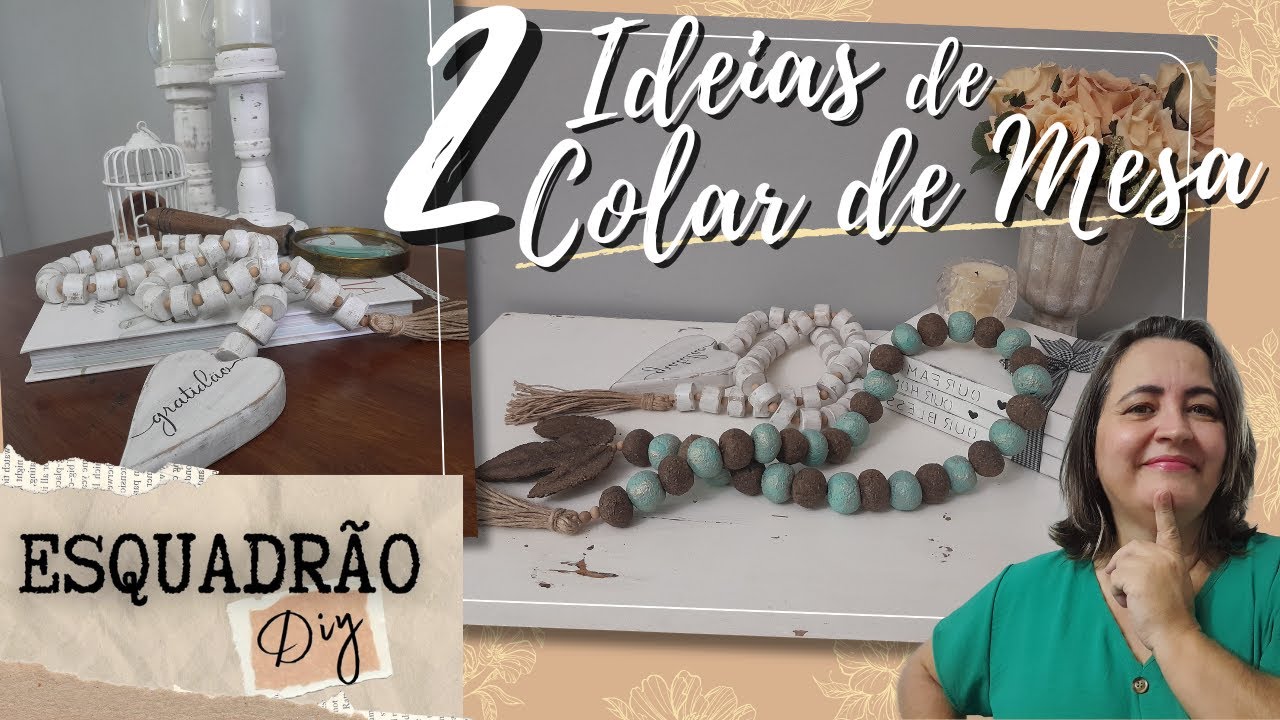 DIY | 2 Ideias de colares de mesa | Faça você mesmo!