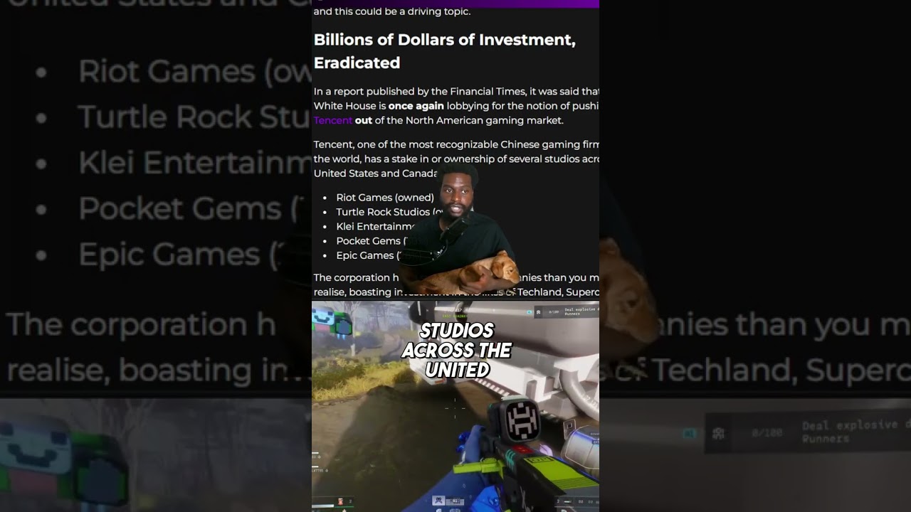Компания Tencent может быть ВЫНУЖДЕНА покинуть США! #tencent #epicgames #gamingnews #mrflexalot
