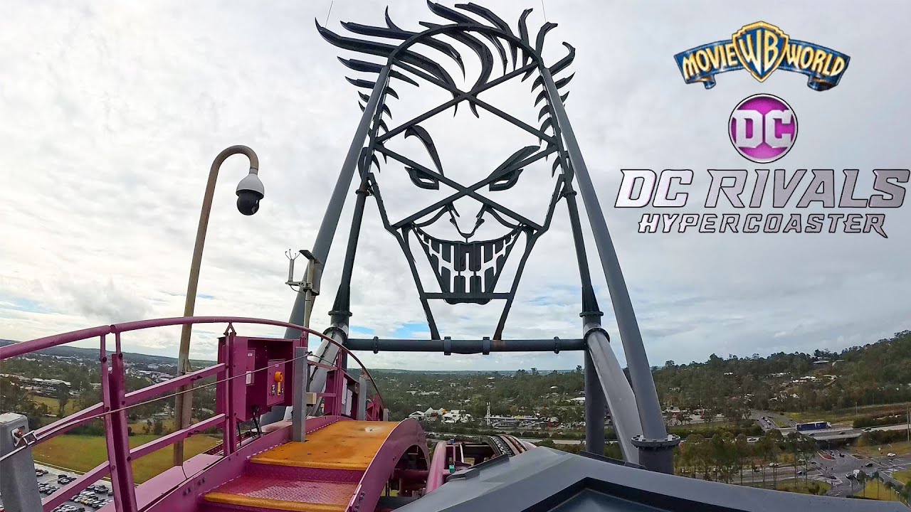 DC Rivals HyperCoaster 4K Front Seat POV - Warner Bros Movie World