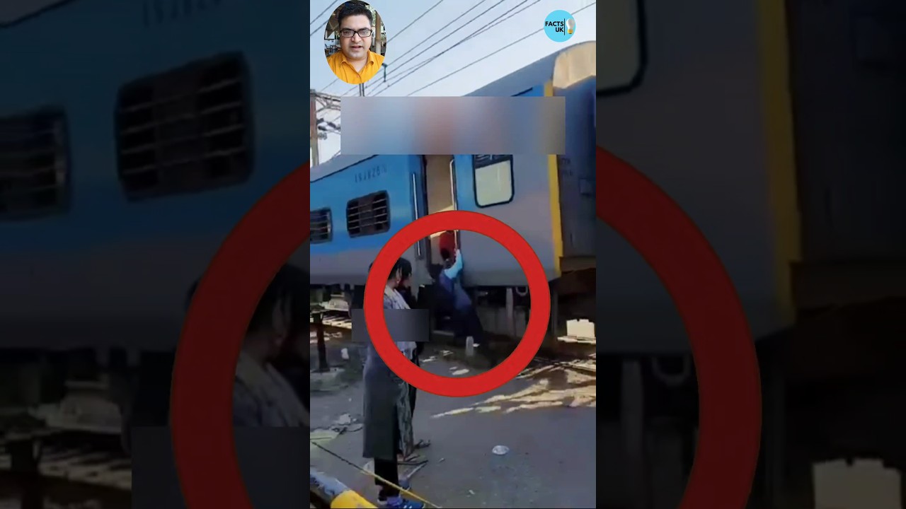 🚆 Tragic Accident: Man Falls from Moving Train! 😱 #TrainAccident #SafetyFirst