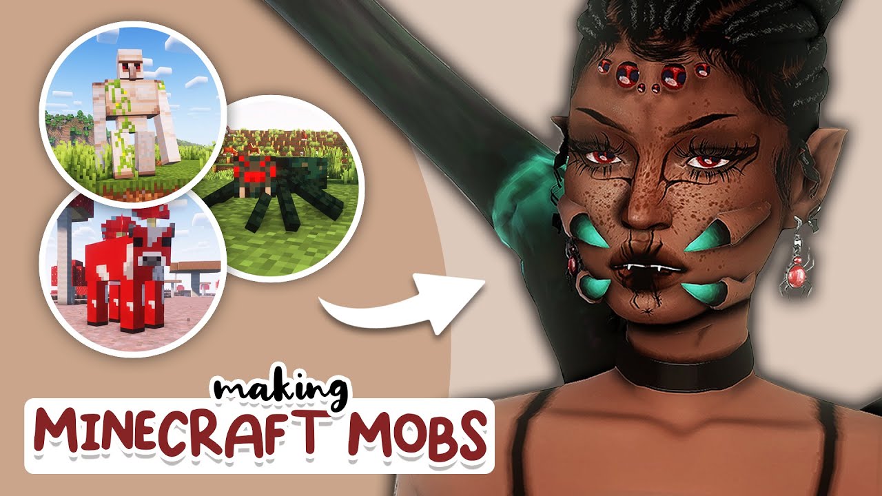 Создание мобов Minecraft в качестве персонажей ⛏ | Sims 4: Создай персонажа