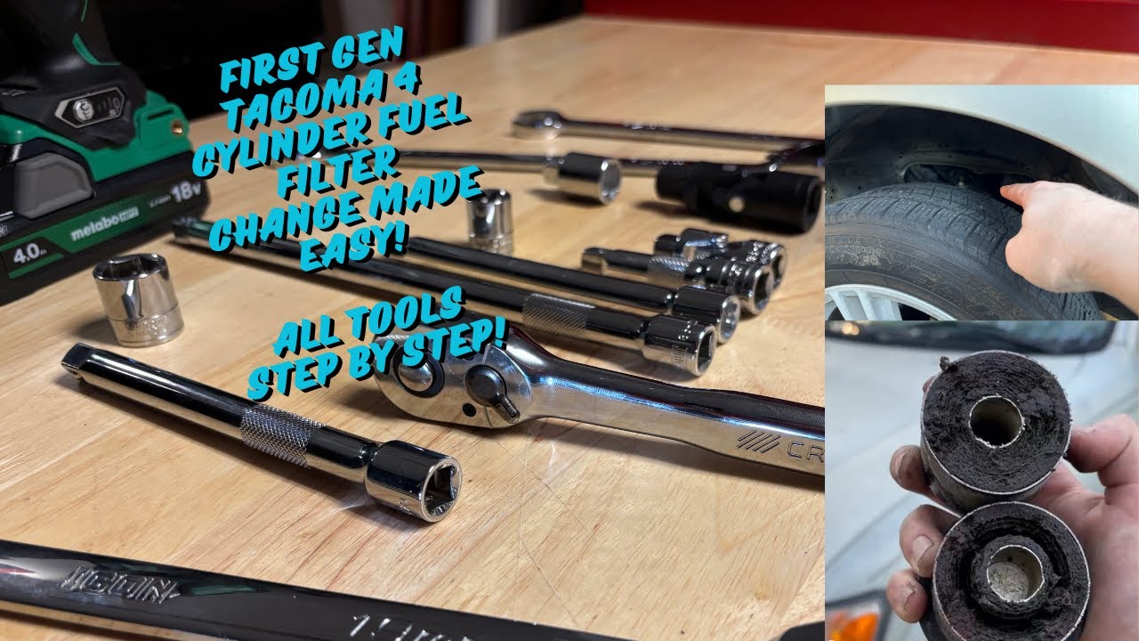 Toyota Tacoma Repair Series Part 7 | 2.4/2.7 Engine Fuel Filter Change All Tools FULL GUIDE!