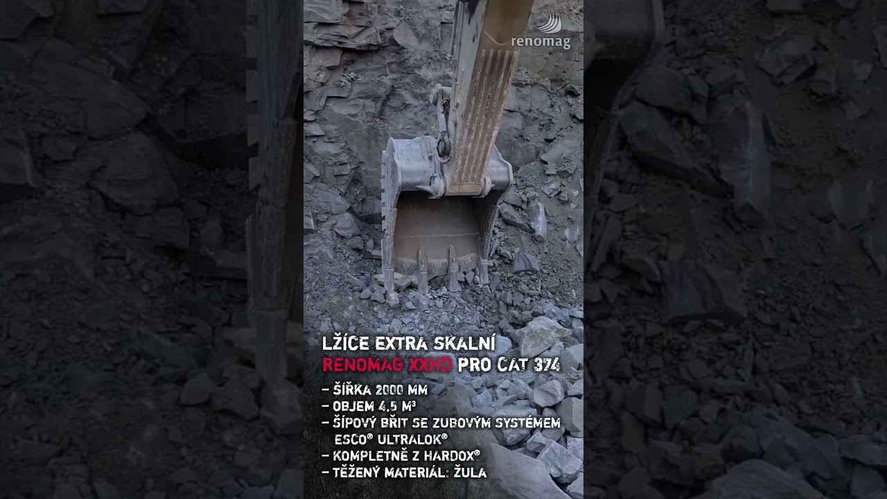 Lžíce extra skalní Renomag XXHD pro CAT 374FL