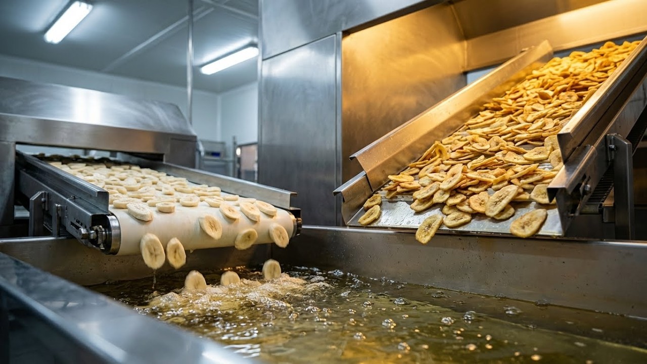 Inside a Modern High-Tech Banana Chips Factory | Satisfying Banana Chips Factory Full Process