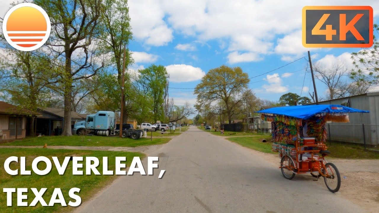 Cloverleaf, Texas.  An UltraHD Real Time Drive Through a Suburb of Houston, Texas, USA.