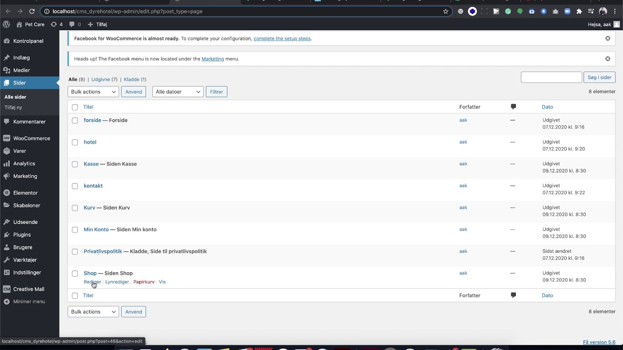 Woocommerce - Indstillinger #1