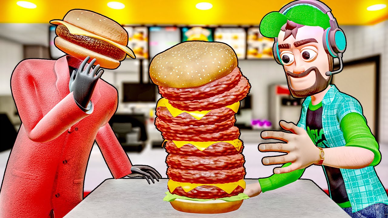 We Built The Worlds BIGGEST Hamburger in Fast Food Simulator!