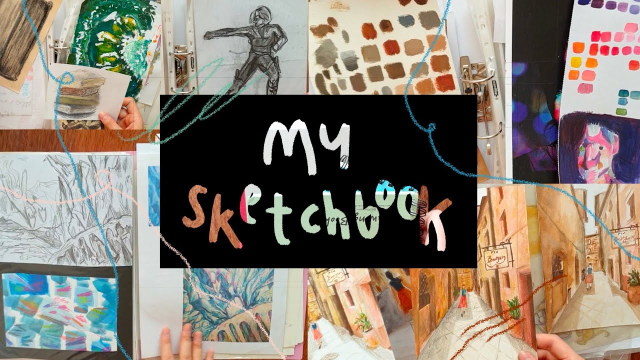 My Sketchbook Tour (Sketch practice, IGCSE art, AP art, Illustration major, doodles)