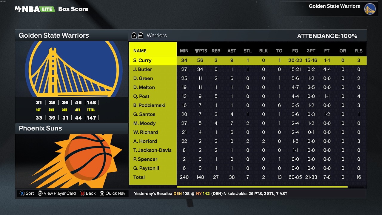NBA 2K26 Golden State Warriors Vs Phoenix Suns  (PC) GAMEPLAY [4K UHD]