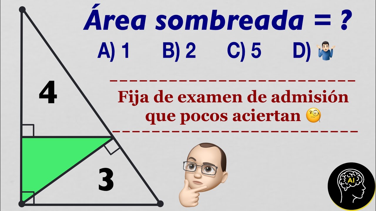 ¿Puedes resolver este problema clásico de examen de admisión en 1.5 minutos? 😱✏🤓