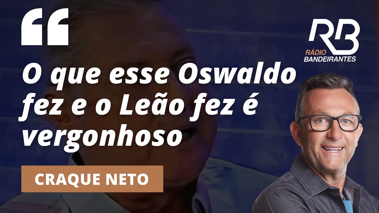 Craque Neto detona Le&atilde;o e Osvaldo por desrespeito a Ancelotti na CBF