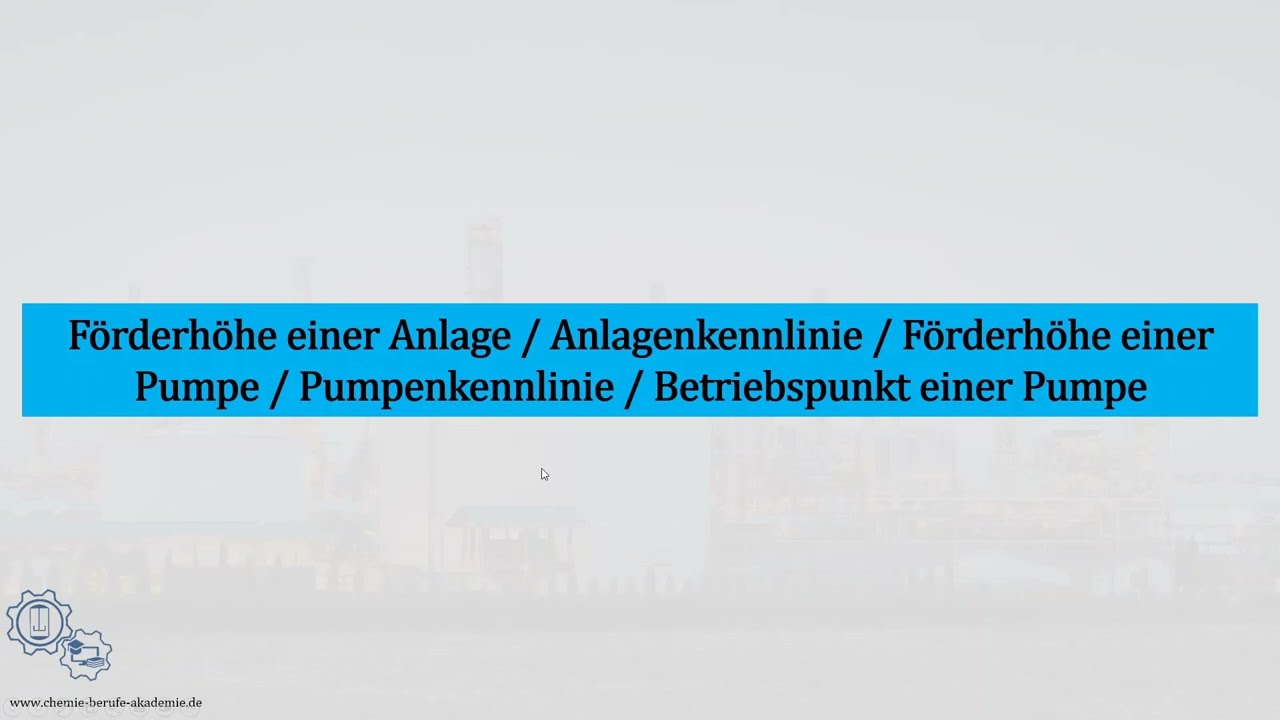 Pumpenkennlinie, Förderhöhe, Betriebspunkt einer Pumpe