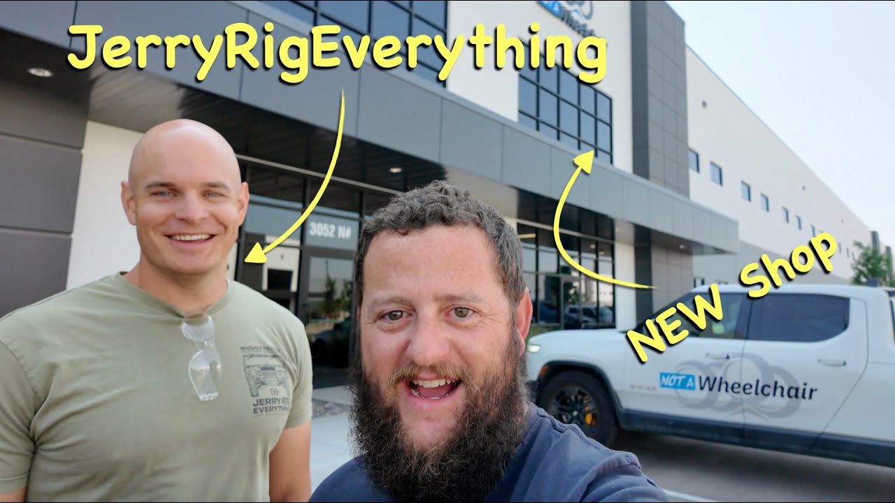 EXCLUSIVE: Tesla of Wheelchairs Not A Wheelchair Shop Tour W/ JerryRigEverything (Cybertruck Stop 1)