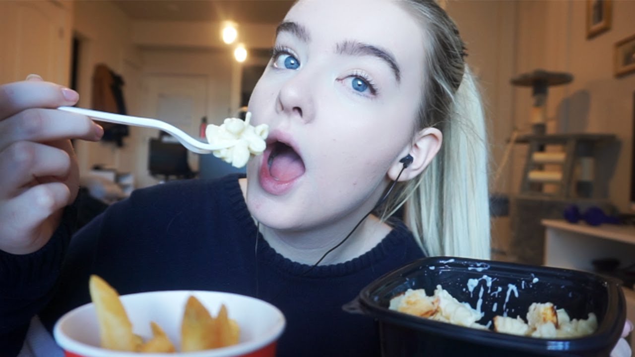 Mac & Cheese Mukbang! (ASMR) Close Whispers, Eating Sounds
