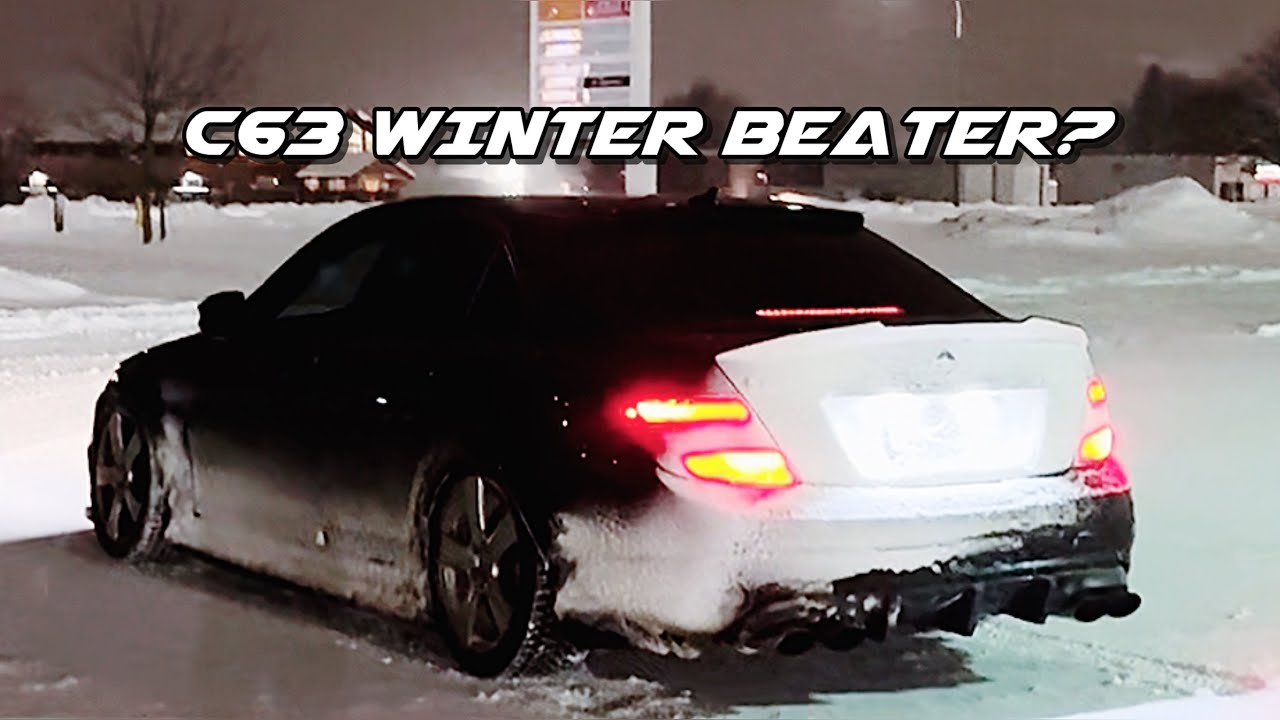W204 C63 AMG | Winter POV Driving (Headers + X-Pipe)