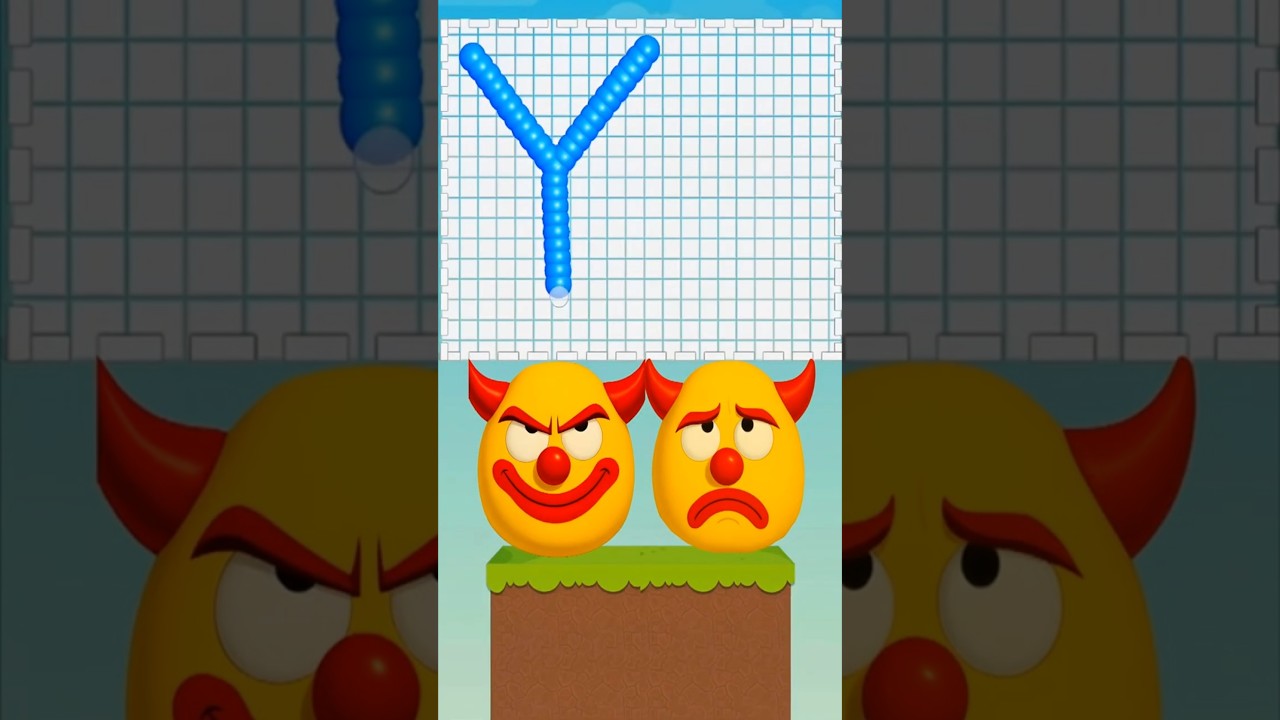 Сlowns and Letter Y #shorts #drawtosmash #gamingshorts #youtubeshorts #alphabet #asmr #games
