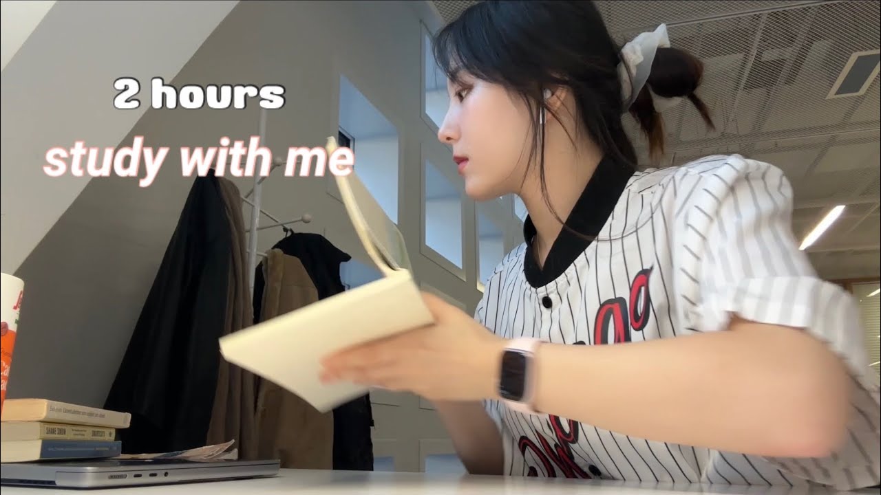 2-hour STUDY WITH ME 🍵 | library noise, no music, no break, uni of helsinki