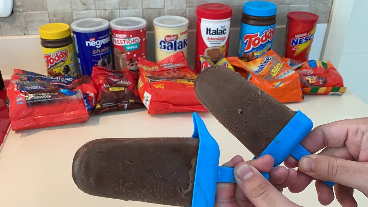 FIZ UM MEGA PICOLÉ COM TODOS OS ACHOCOLATADOS DO MERCADO. Ficou bom?!