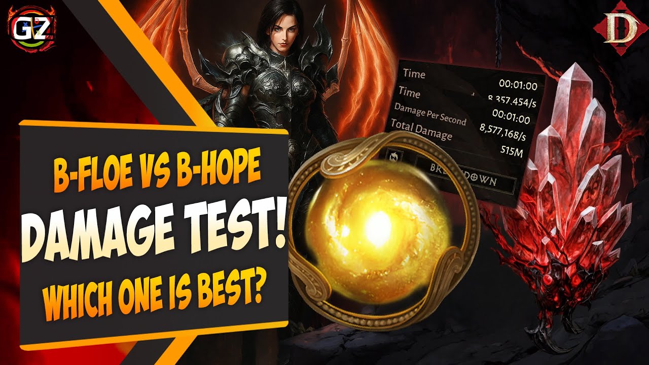Damage Test &ndash; Blood Floe vs Bottled Hope | Best Gem for DPS | Diablo Immortal