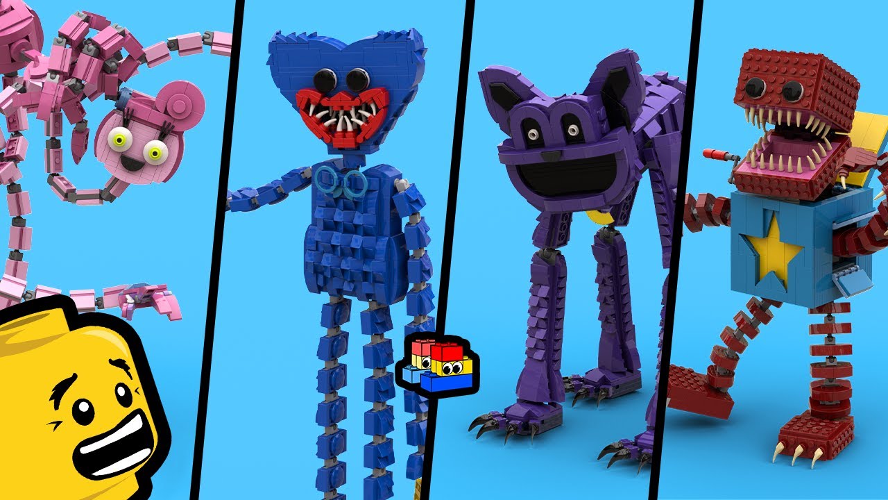 LEGO Poppy Playtime: How to Build Villains (Huggy Wuggy, CatNap, Mommy Long Legs, and Boxy Boo)