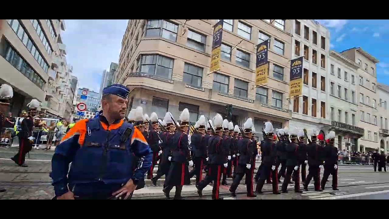 Militaire stoet in Brussel Nationale Feestdagen van België 🇧🇪