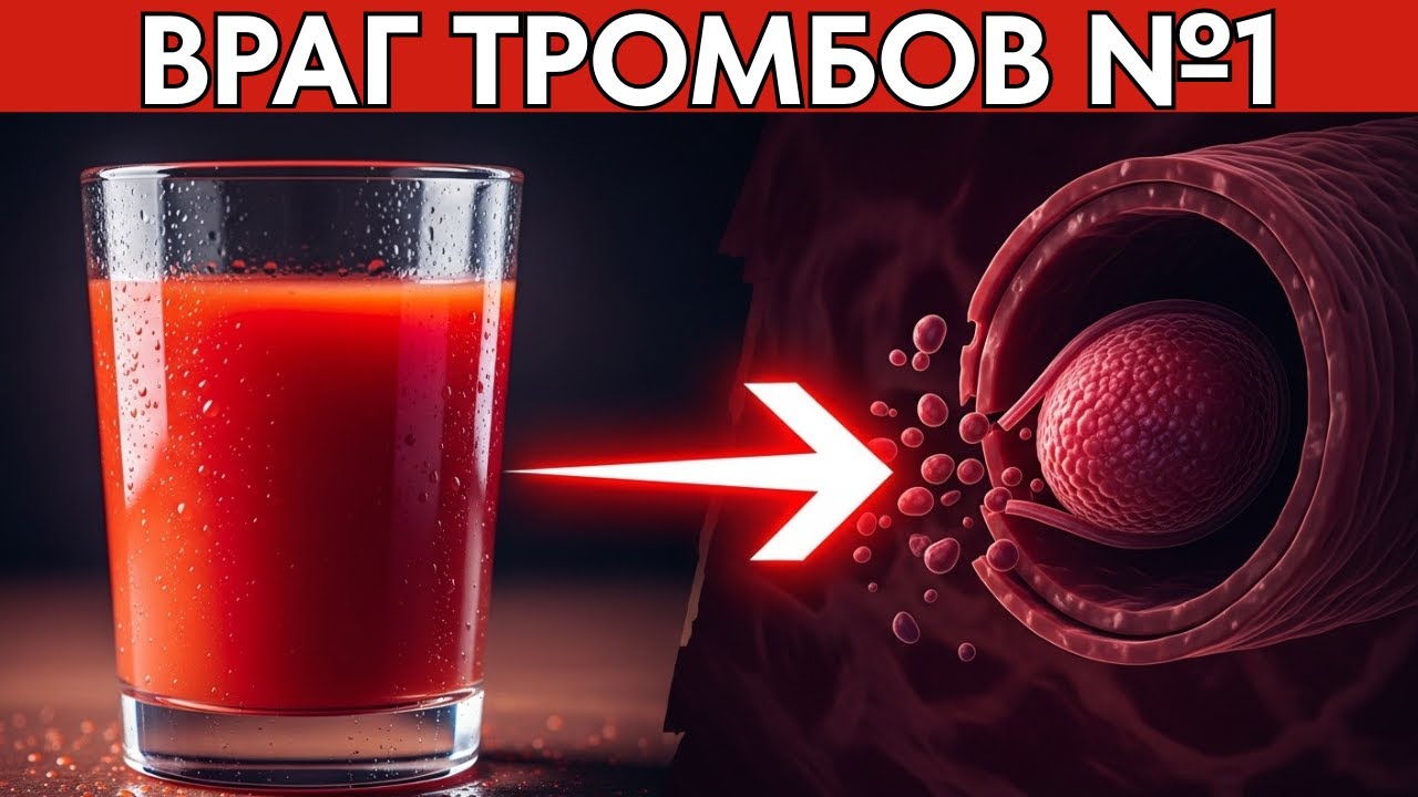 ГЛАВНЫЙ ВРАГ ТРОМБОВ НАЙДЕН! 1 стакан натощак, и кровь станет жидкой как родниковая