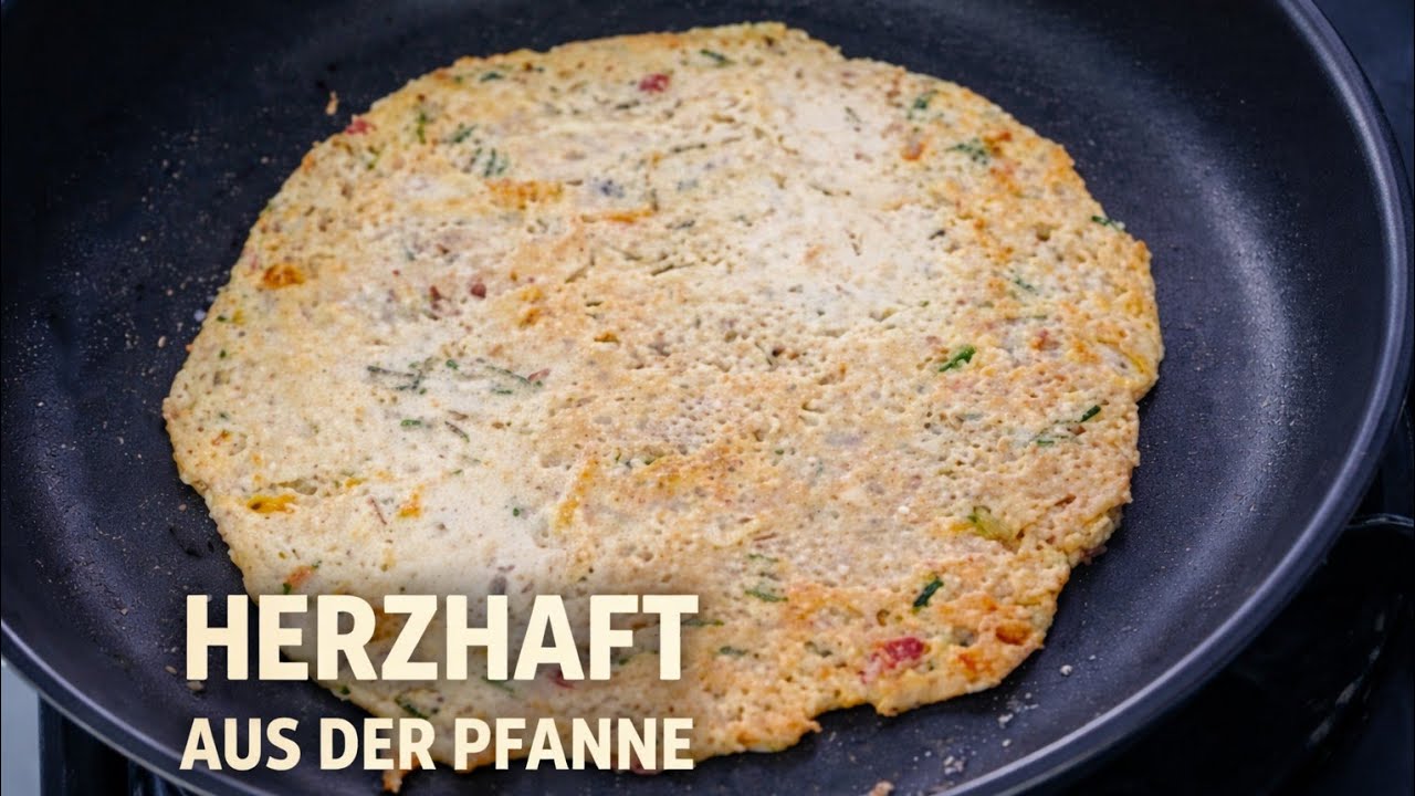 Speckpfannkuchen mit Käse 🥞🧀 – herzhaft & schnell aus der Pfanne!