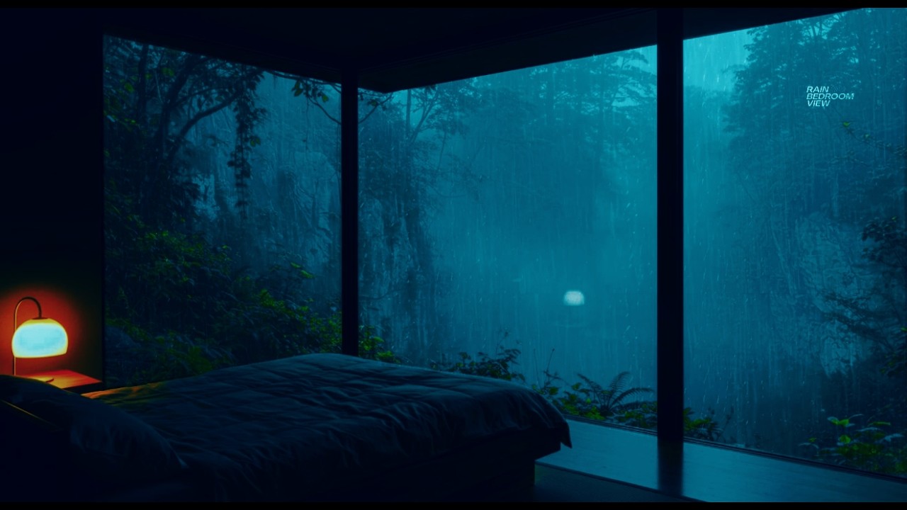 🔴 Heavy Rain and Thunder Sounds for Sleeping - Black Screen | Perfect Thunderstorm for Rest, Live
