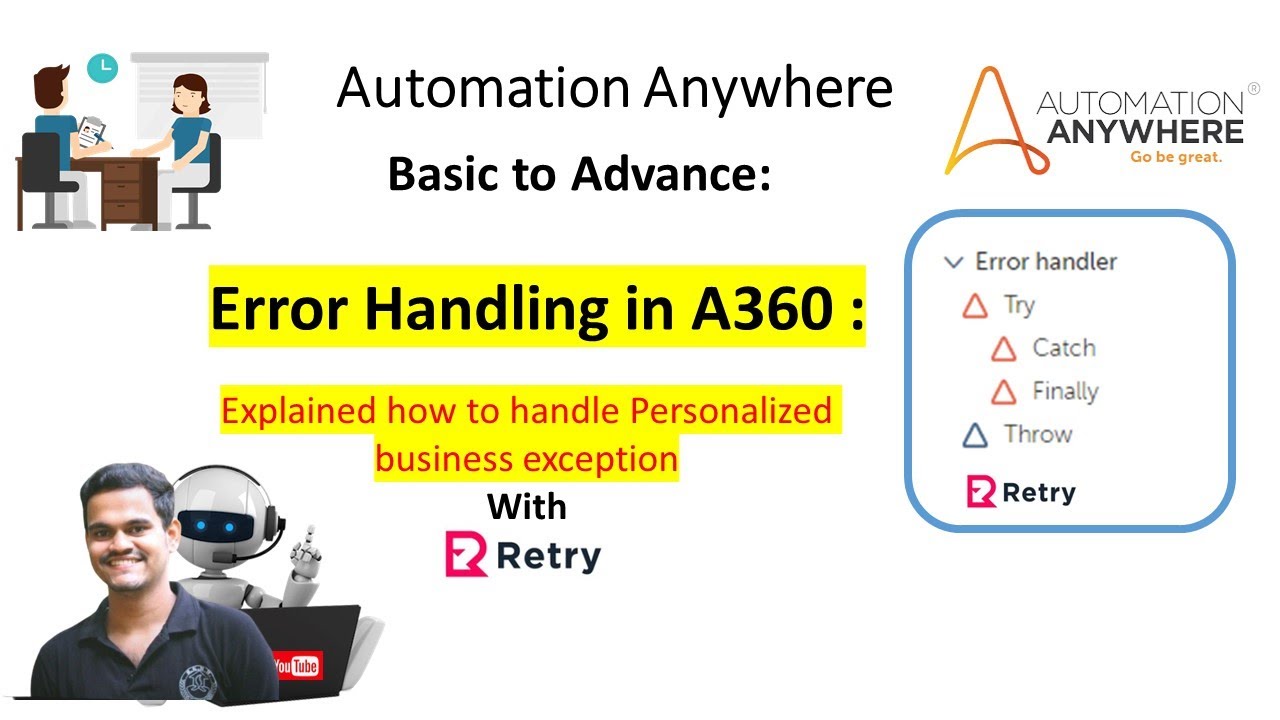 Обработка ошибок в A360 | Действия Try, Catch и Finally | Расширенная обработка исключений