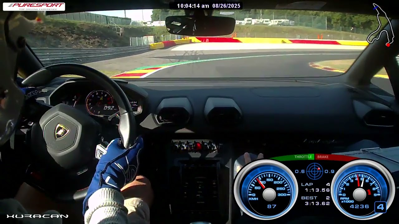 Lamborghini huracan evo (road supercar) Puresport Driving Experience @Spa Francorchamps - Second go
