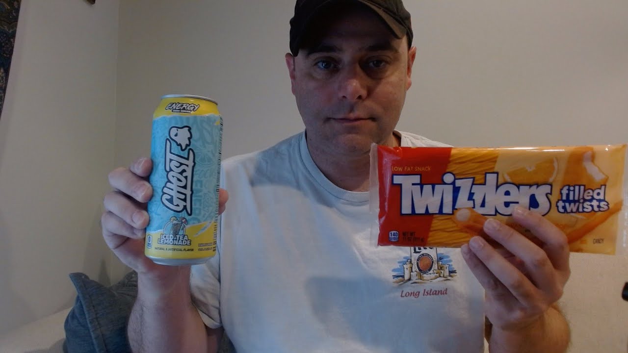ASMR Drink Review and Eating Orange Cream Pop Twizzlers