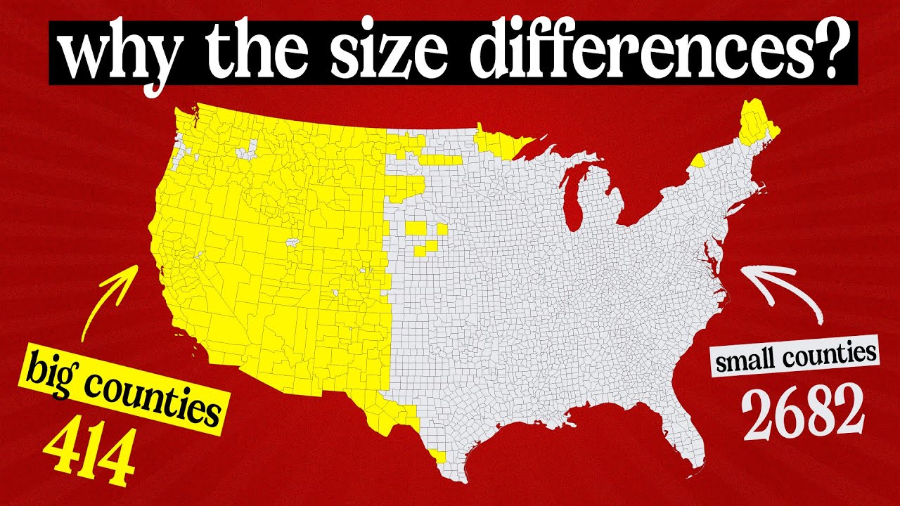 Why are US counties big in the West but small in the East?