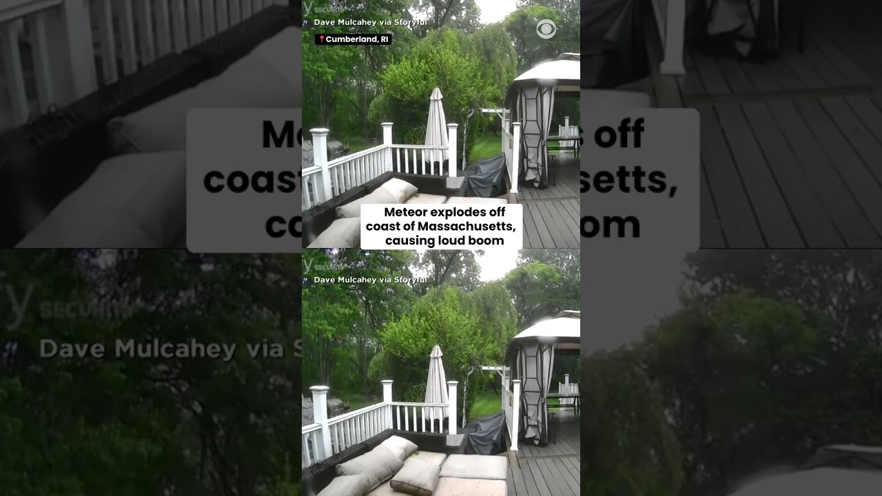 Meteor explodes off coast of Massachusetts, causing a loud boom #shorts