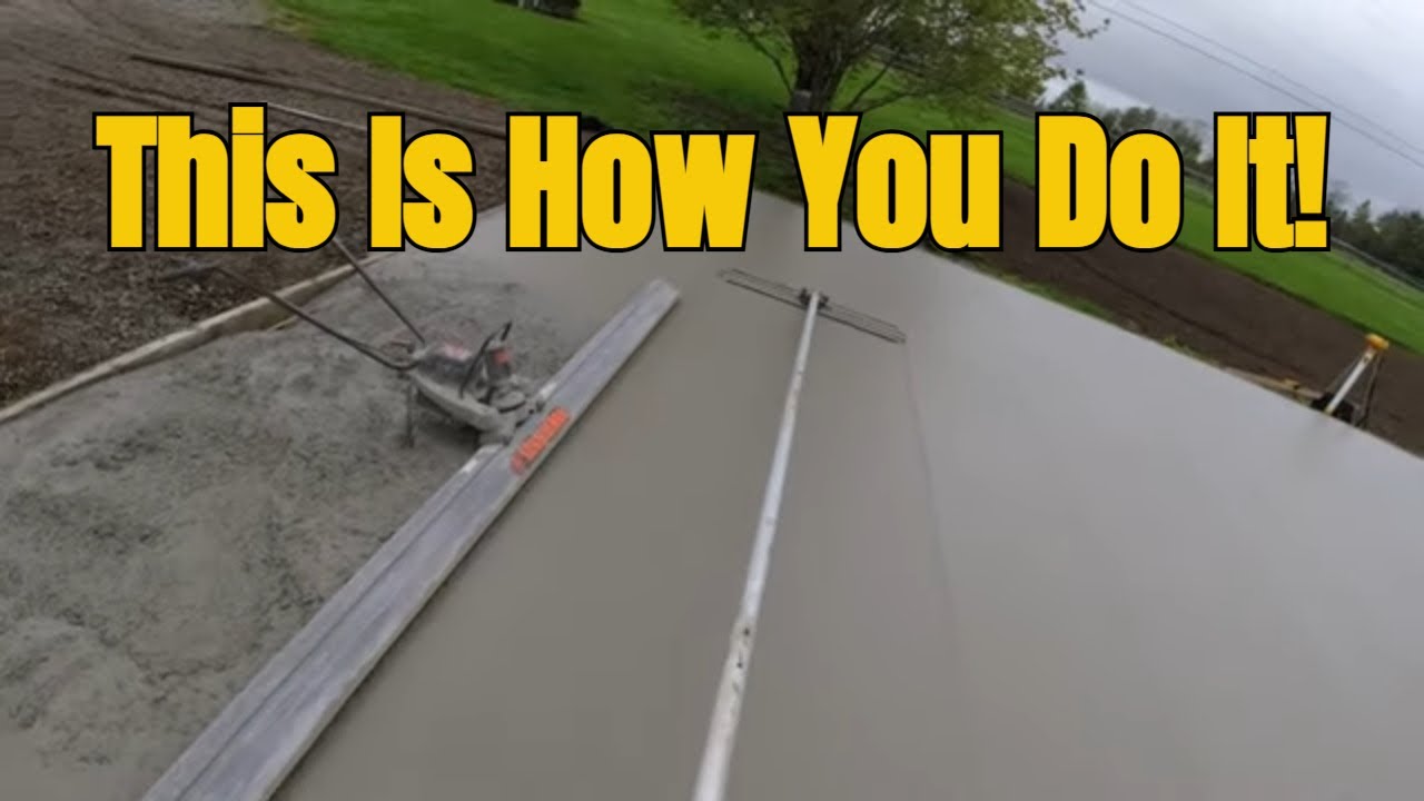 How A Battery Powered Screed Really Works - 40' X 24' x 6