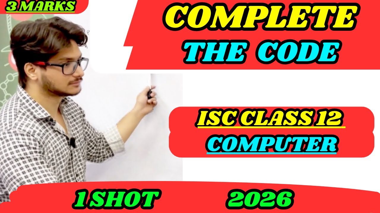 Fill in the Blanks Questions Explained | ISC Class 12 Computer | Board Exam 2026 Preparation