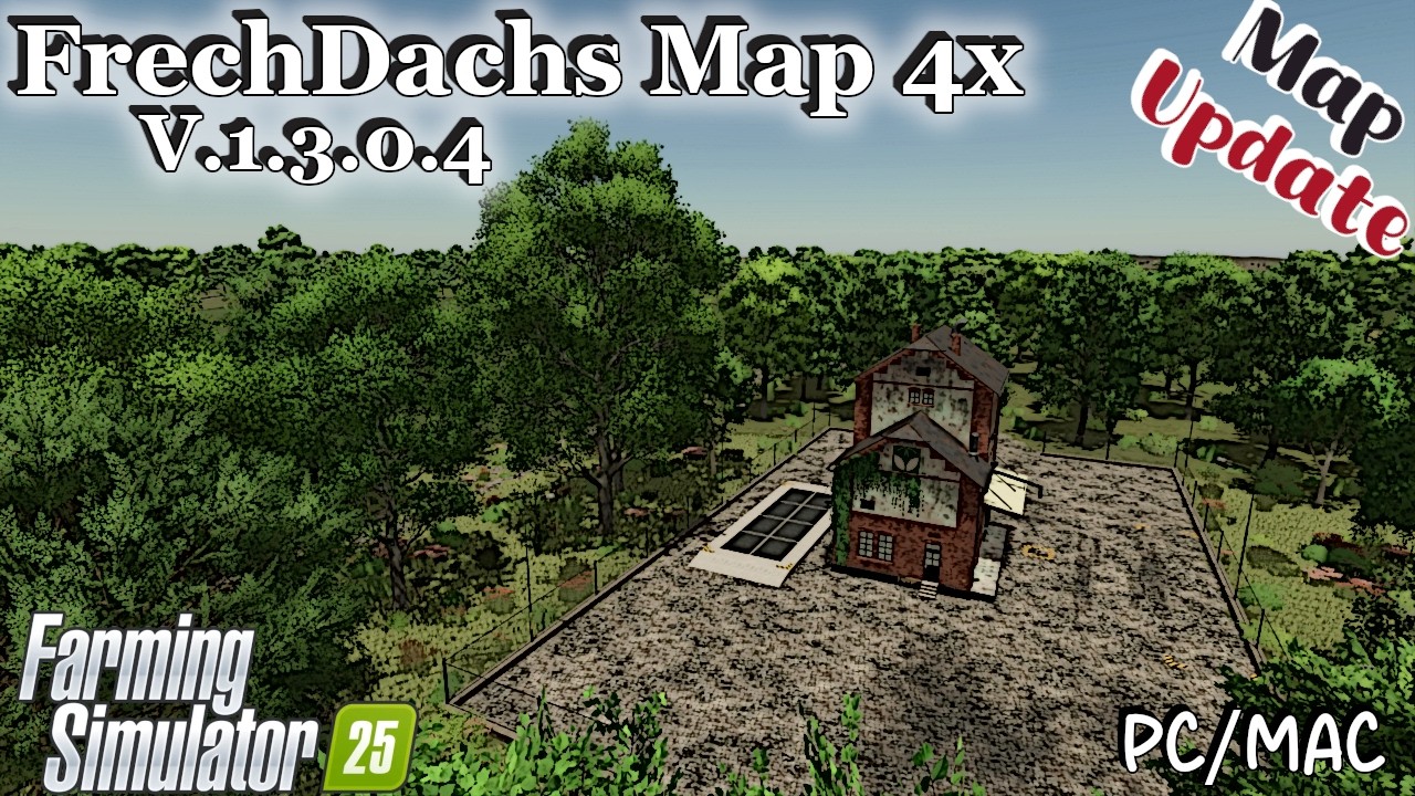 Обновление карты | Карта FrechDachs 4x | Только для ПК/MAC | В.1.3.0.4 | Farming Simulator 25