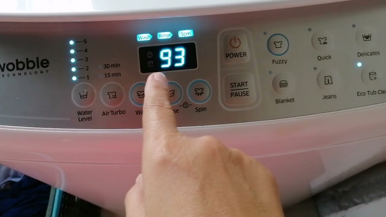 DEMO ON HOW TO USE ECO TUB CLEAN | SAMSUNG WOBBLE WASHING MACHINE | jinky EM
