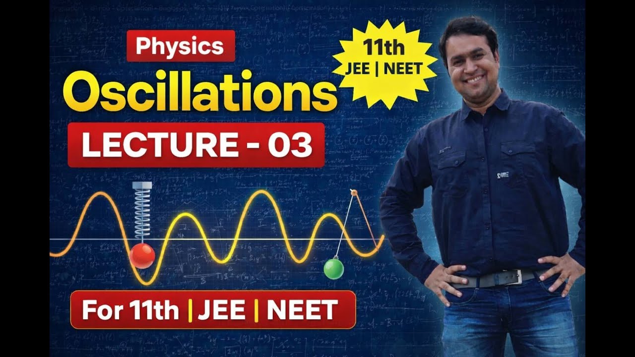 Oscillation Lecture-03 physics /SHM/11th/NEET/JEE/by sumit sir 