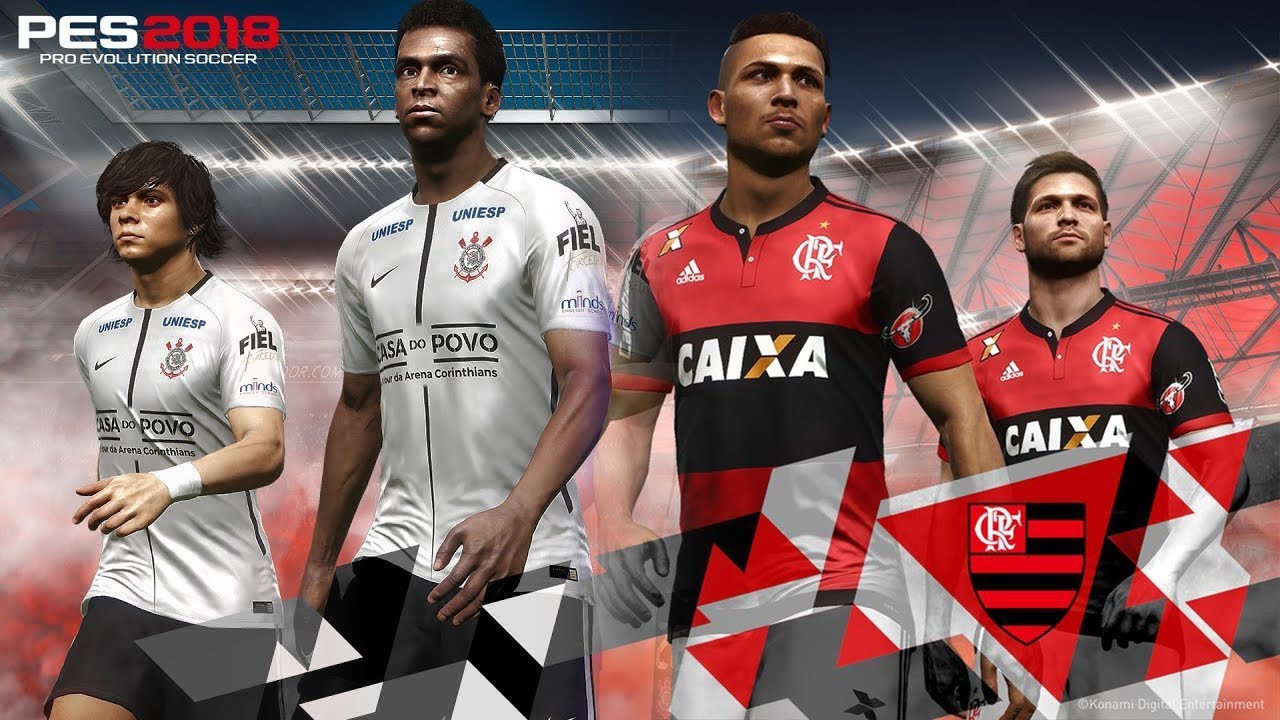 CORINTHIANS VS FLAMENGO NA DEMO DO PES 2018!