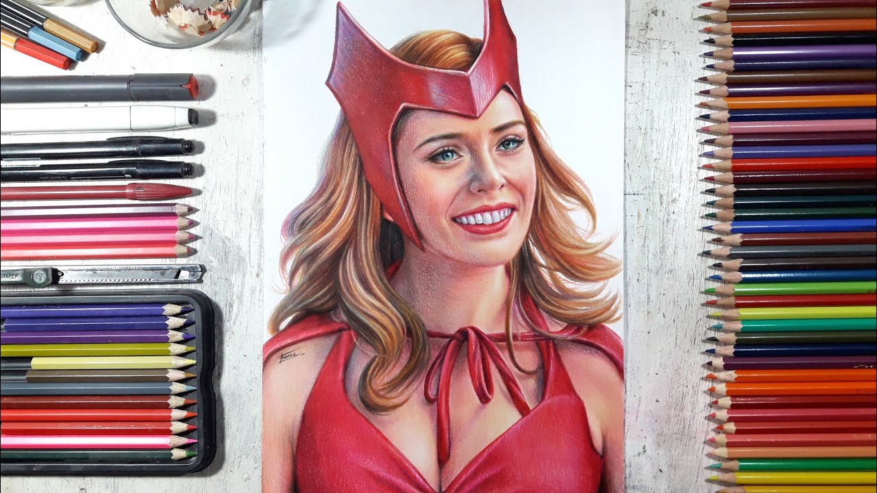 Drawing Wanda Maximoff (Elizabeth Olsen) - WandaVision | Fame Art