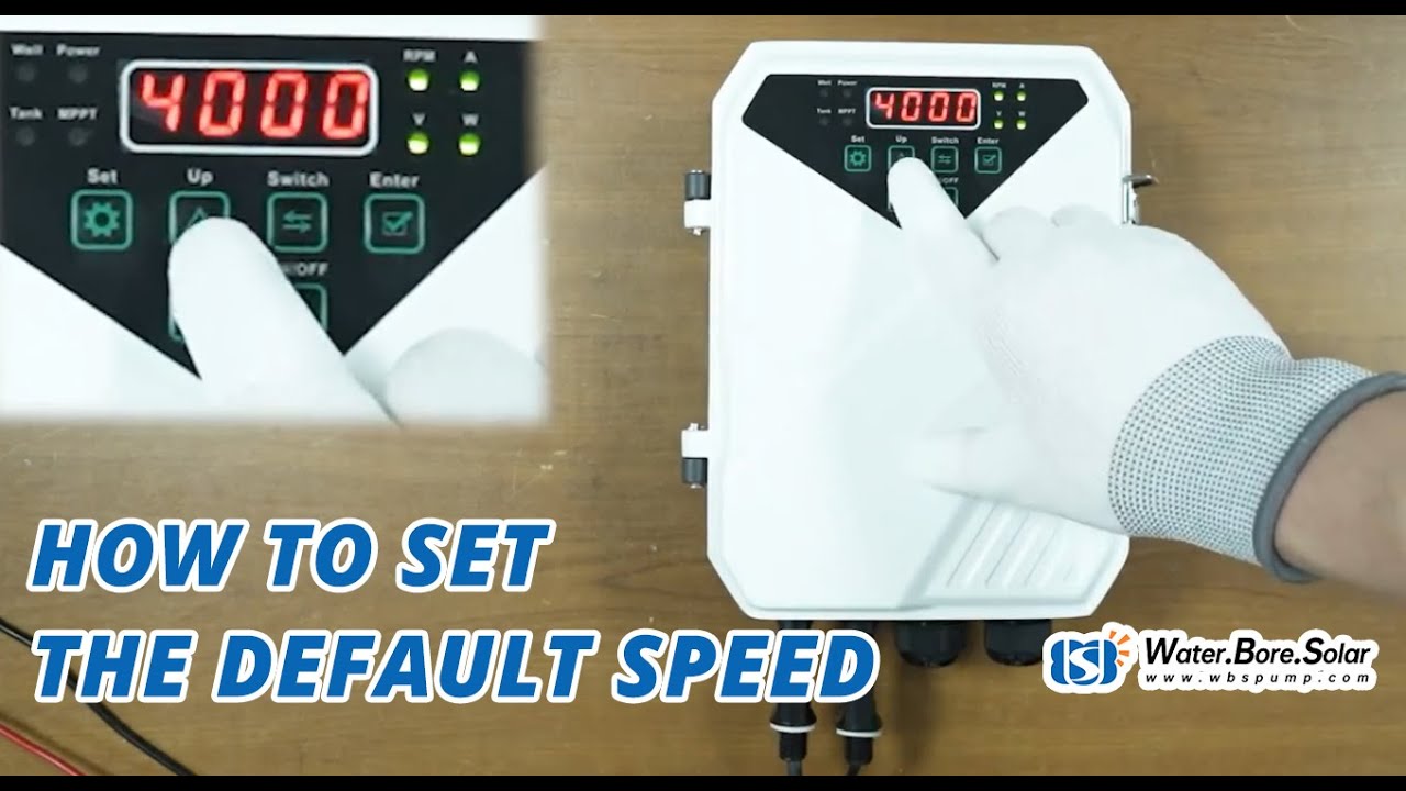 Set the Default Motor Speed of WBS Solar Pump