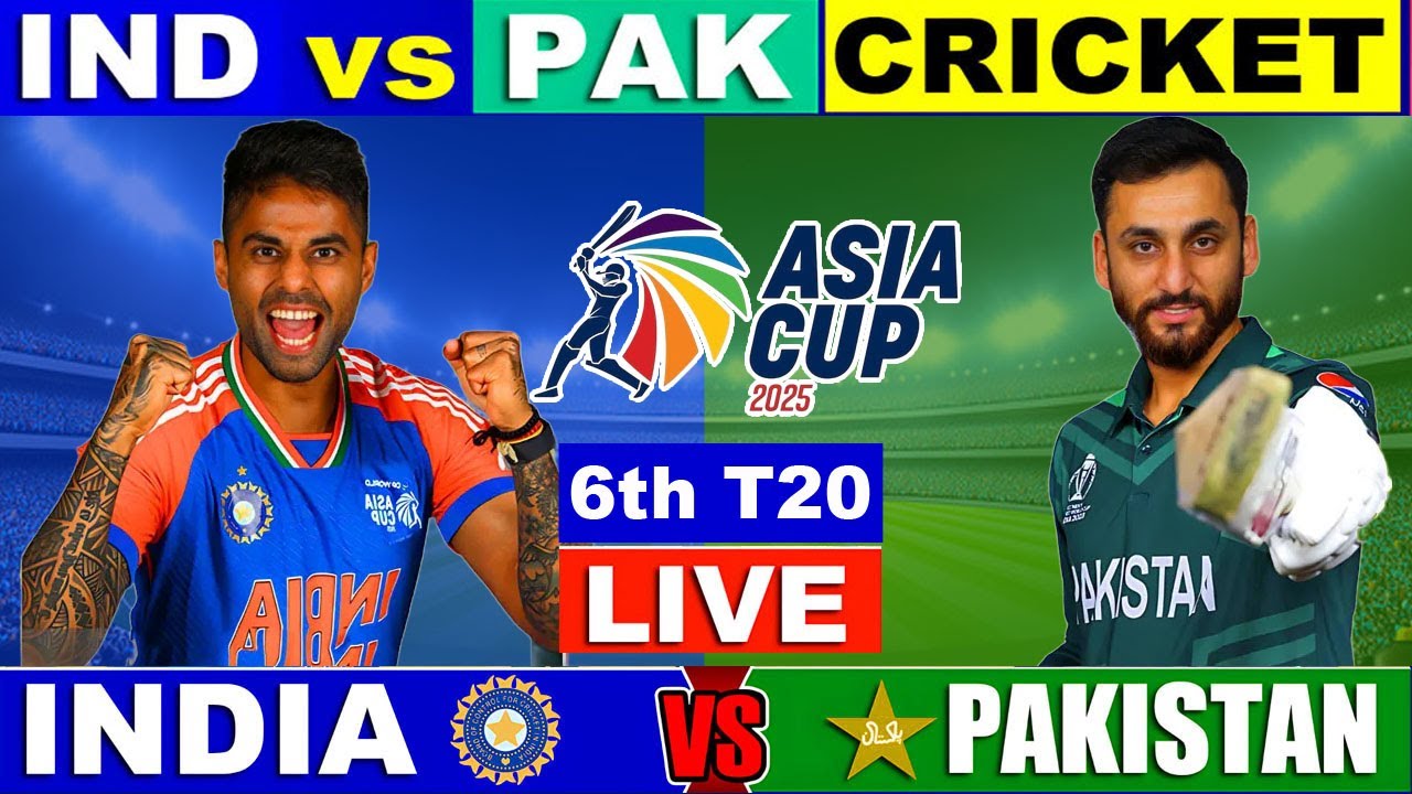 LIVE: INDIA vs PAKISTAN, Asia Cup 2025 6th T20I | IND vs PAK Live Cricket Score & Commentary