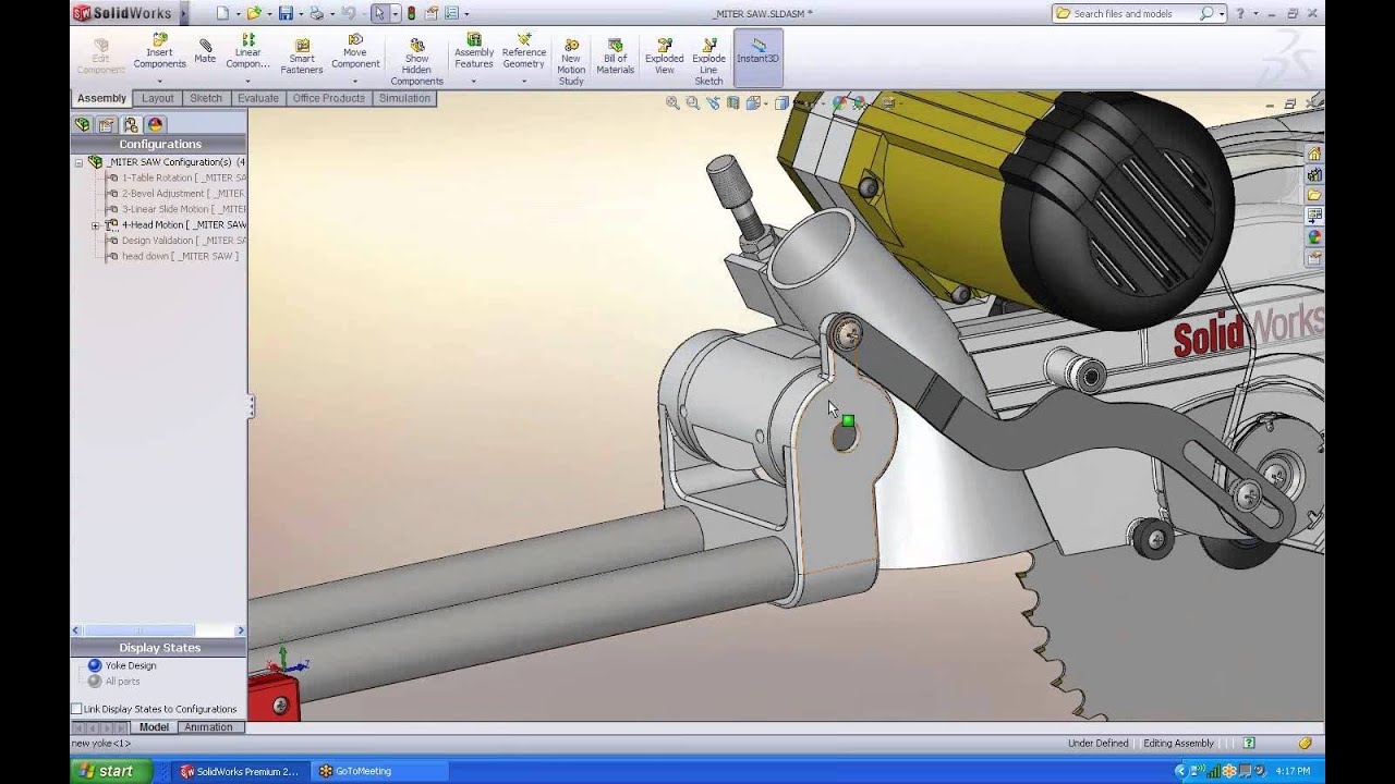 The SolidWorks Miter Saw Demo