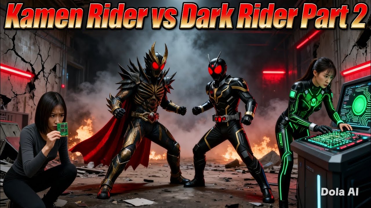Pertempuran kamen rider dan dark rider part 2 