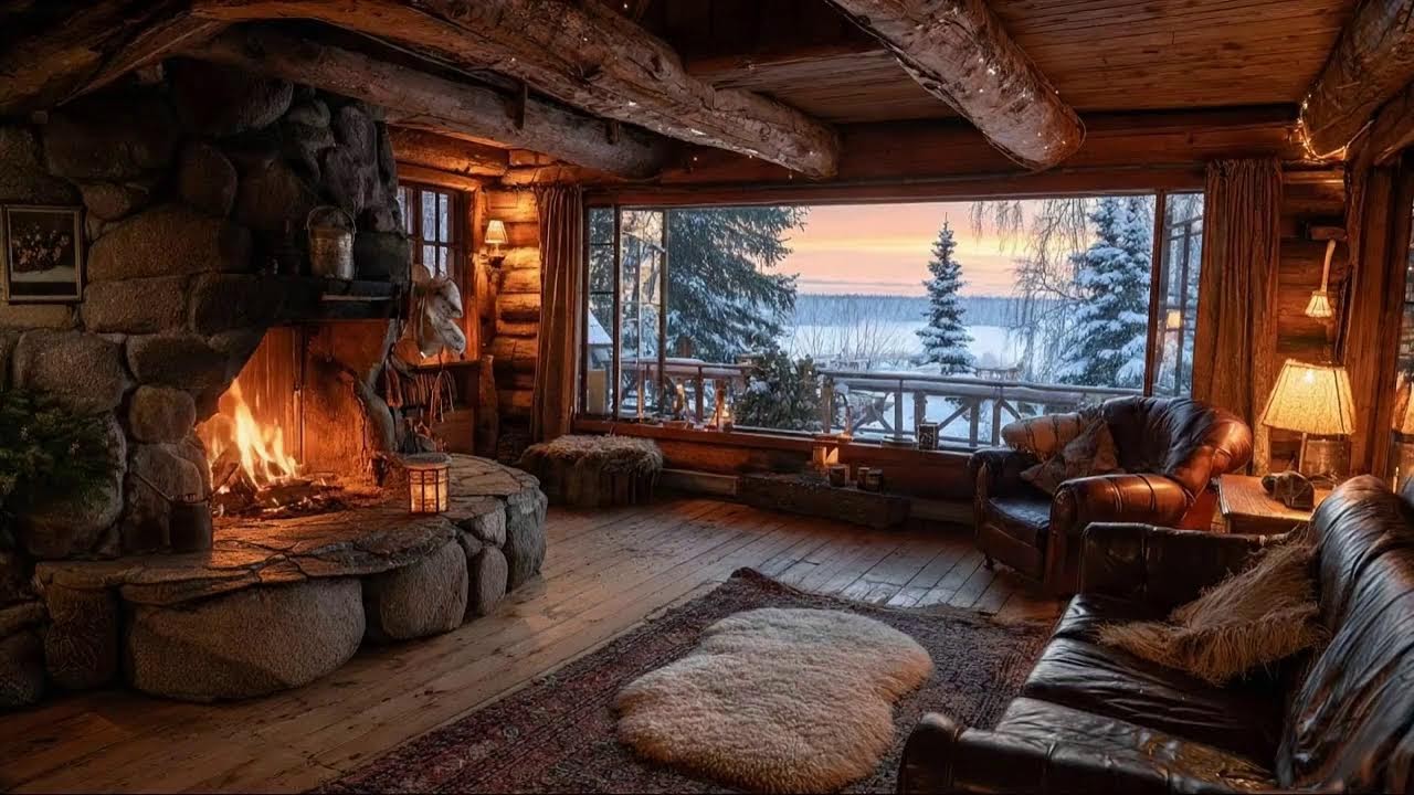 Cozy Cabin Jazz 🏡✨ | Live Evening Background Music for Relax, Focus & Calm