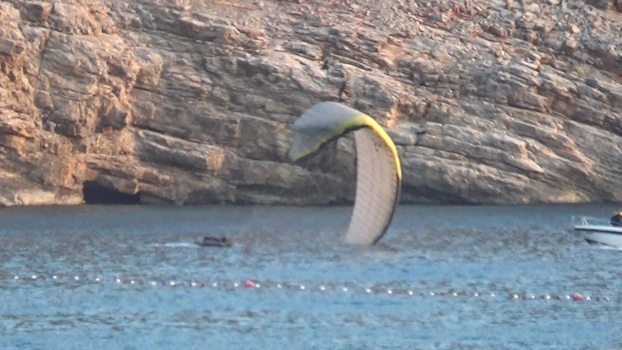 Strong Land Wind Paragliding Landing