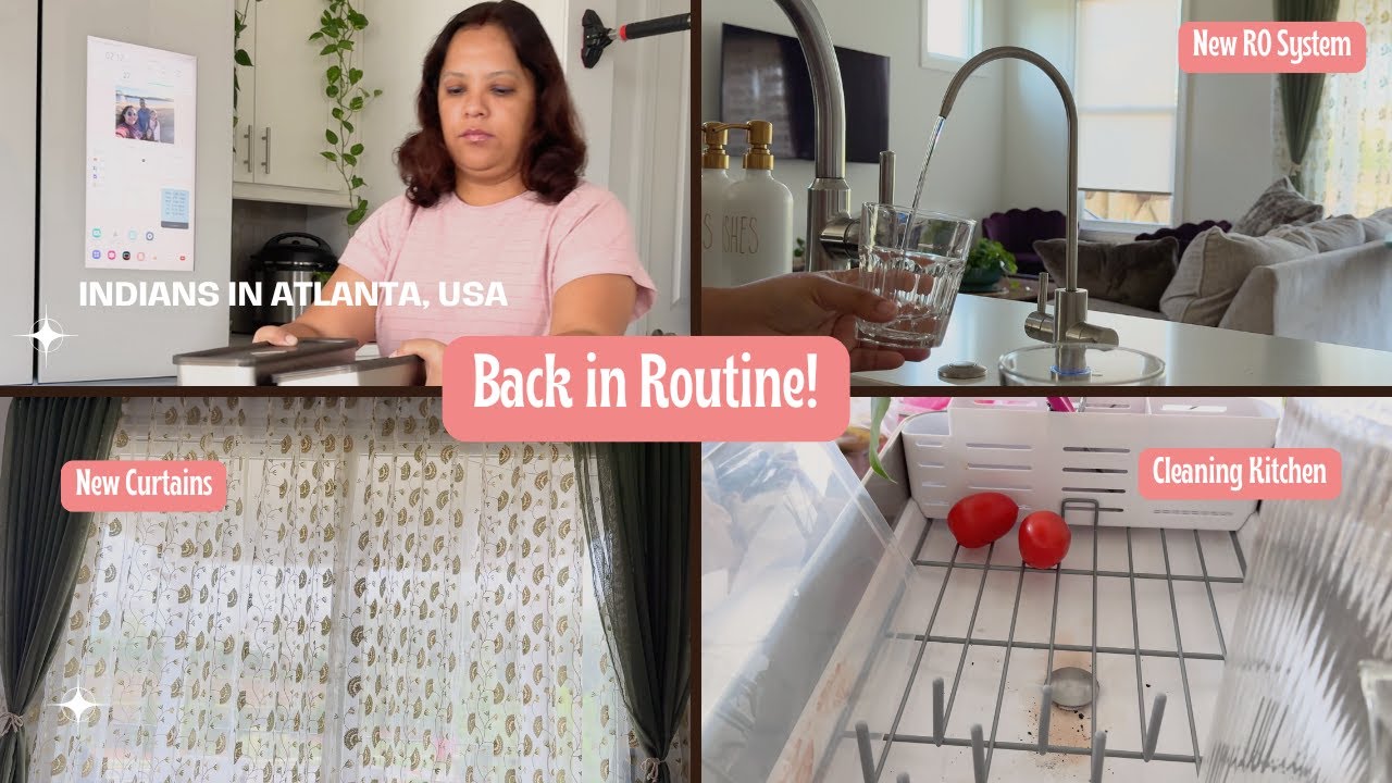 I am Back in USA & Back to Old Routine | My Kitchen & Plants After 3 Months! New RO & Curtains