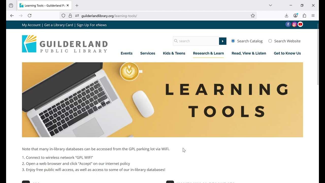 Guilderland Public Library — Introduction to Free Online Tutoring through Brainfuse