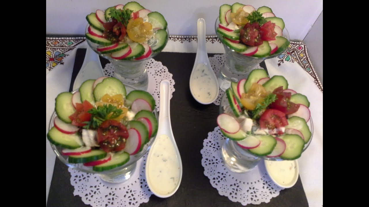 سلطة منعشة بتقديم راقي ومداق راءع 🌷salade fraîche