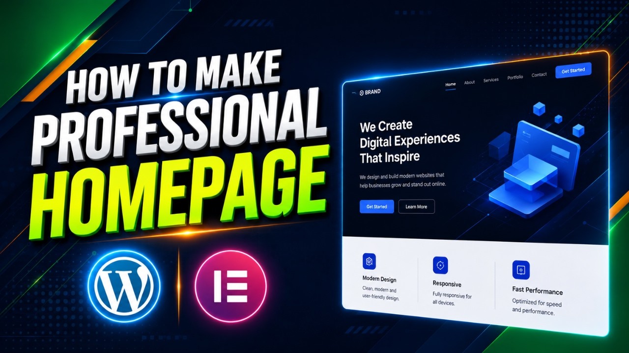 How to Make Professional Homepage On WordPress - Without Any Paid Plugins | Abhay Rajput